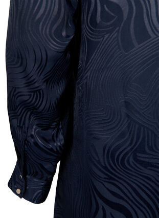 Tunic with tone-on-tone pattern and v-neckline, Night Sky, Packshot image number 3