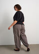 Balloon trousers with a high waist and all-over pattern, Brown, Model image number 1
