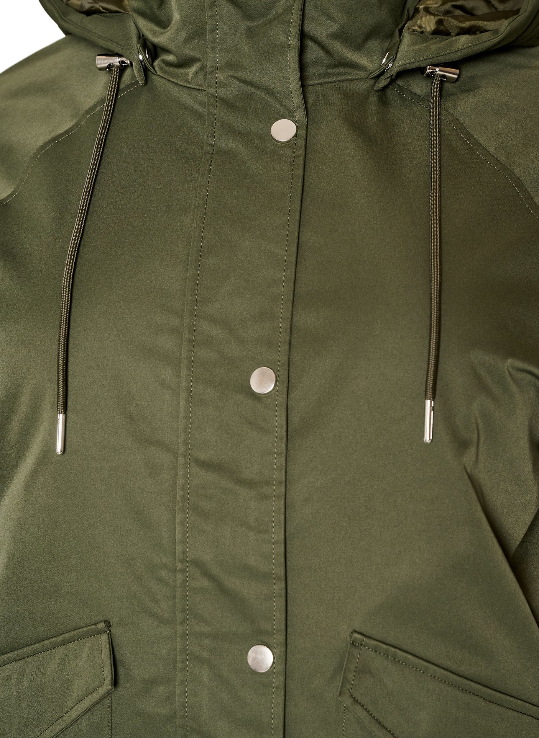 ZizzifashionPadded parka with a detachable hood, Green, Packshot image number 2
