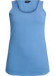 Solid color basic top in cotton, Blue, Packshot image number 0