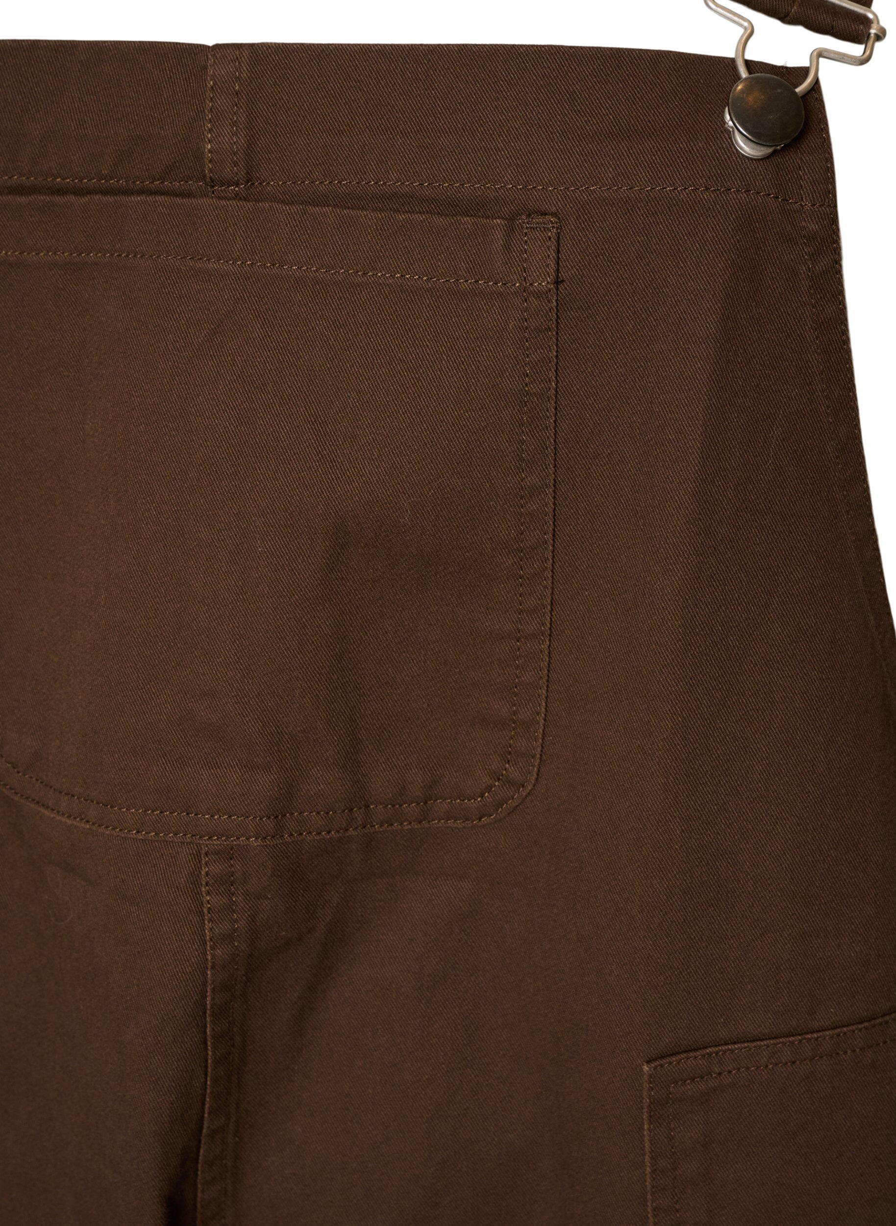 ZizzifashionDungarees with balloon effect and adjustable straps, Brown, Packshot image number 2