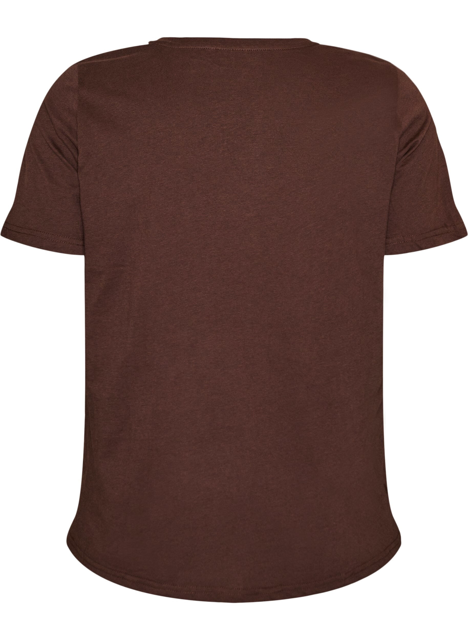 ZizzifashionV-neck T-shirt, Brown, Packshot image number 1