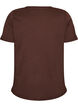 V-neck T-shirt, Brown, Packshot image number 1