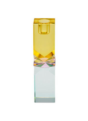 Crystal candle holder, Gul/Pink/Mint, Packshot image number 0