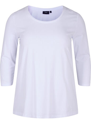 Basic t-shirt with 3/4 length sleeves