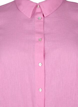 Long shirt in linen and cotton, Rosebloom, Packshot image number 2