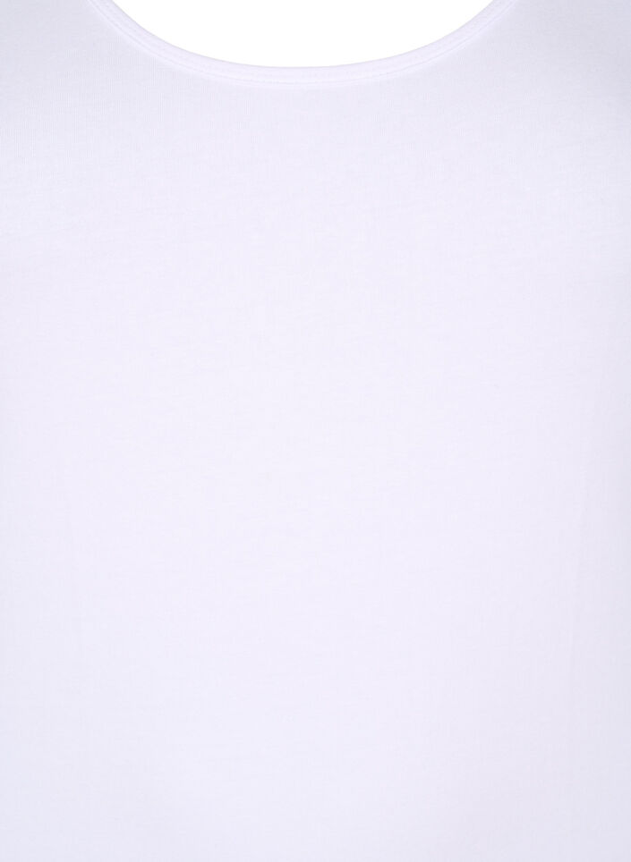 Cotton basic top, White, Packshot image number 2