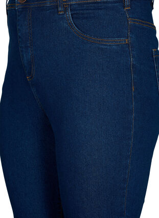 FLASH - High waisted jeans with bootcut, Blue denim, Packshot image number 2
