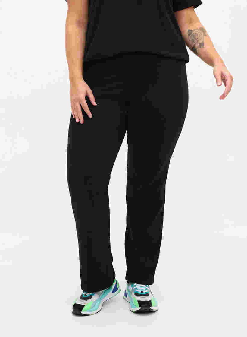 Sports trousers in cotton, Black, Model image number 2