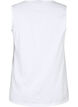 Sleeveless top in cotton, Bright White, Packshot image number 1