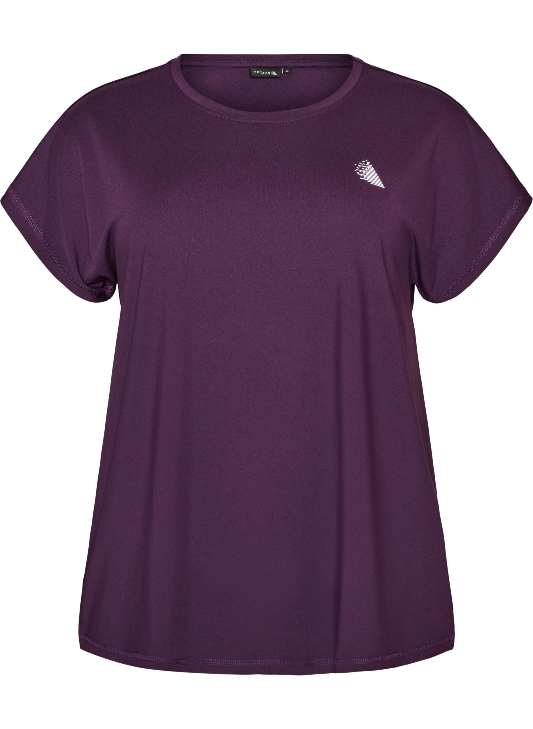 ZizzifashionSolid-coloured training T-shirt, Purple, Packshot image number 0