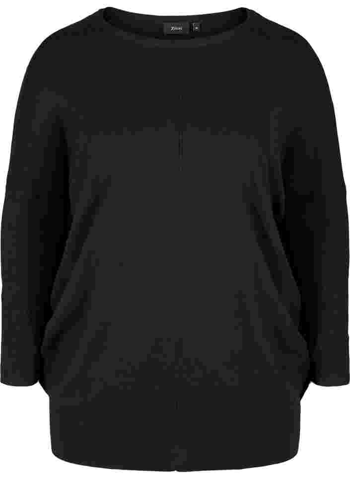 Knitted jumper, Black, Packshot image number 0