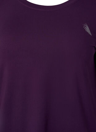 Workout top with 3/4 sleeves, Purple Pennant, Packshot image number 2