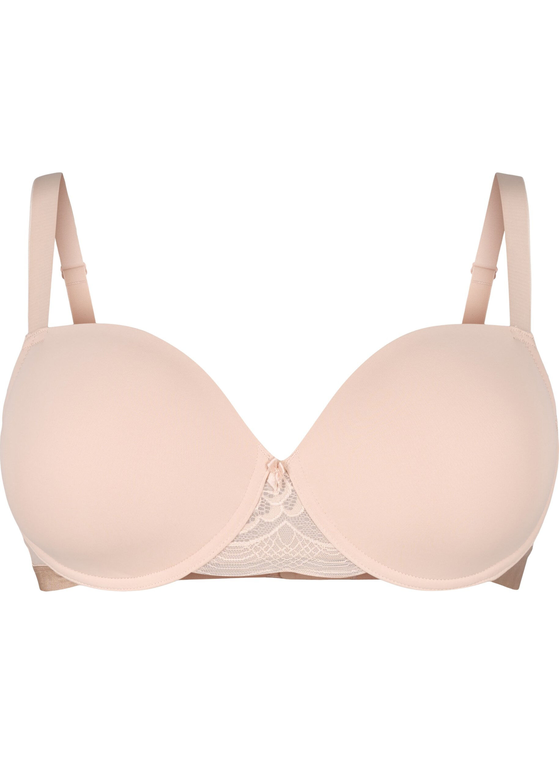 Zizzifashion Moulded bra with mesh, Beige, Packshot image number 0