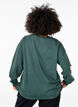 Loose sweatshirt with washed look, Green, Model image number 2