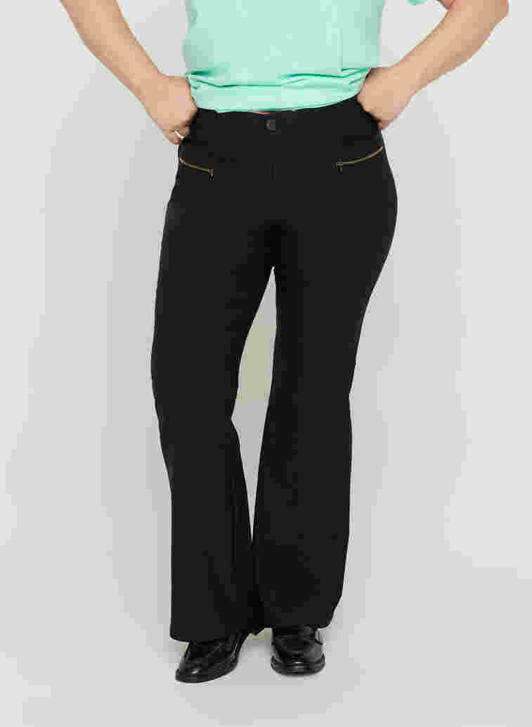 Bootcut trousers, Black, Model image number 2