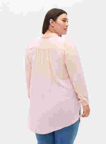 Long-sleeved tunica with ruffle collar, Strawberry Cream, Model image number 1