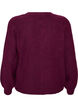 Cardigan with V-neck and ribbed texture, Purple, Packshot image number 1