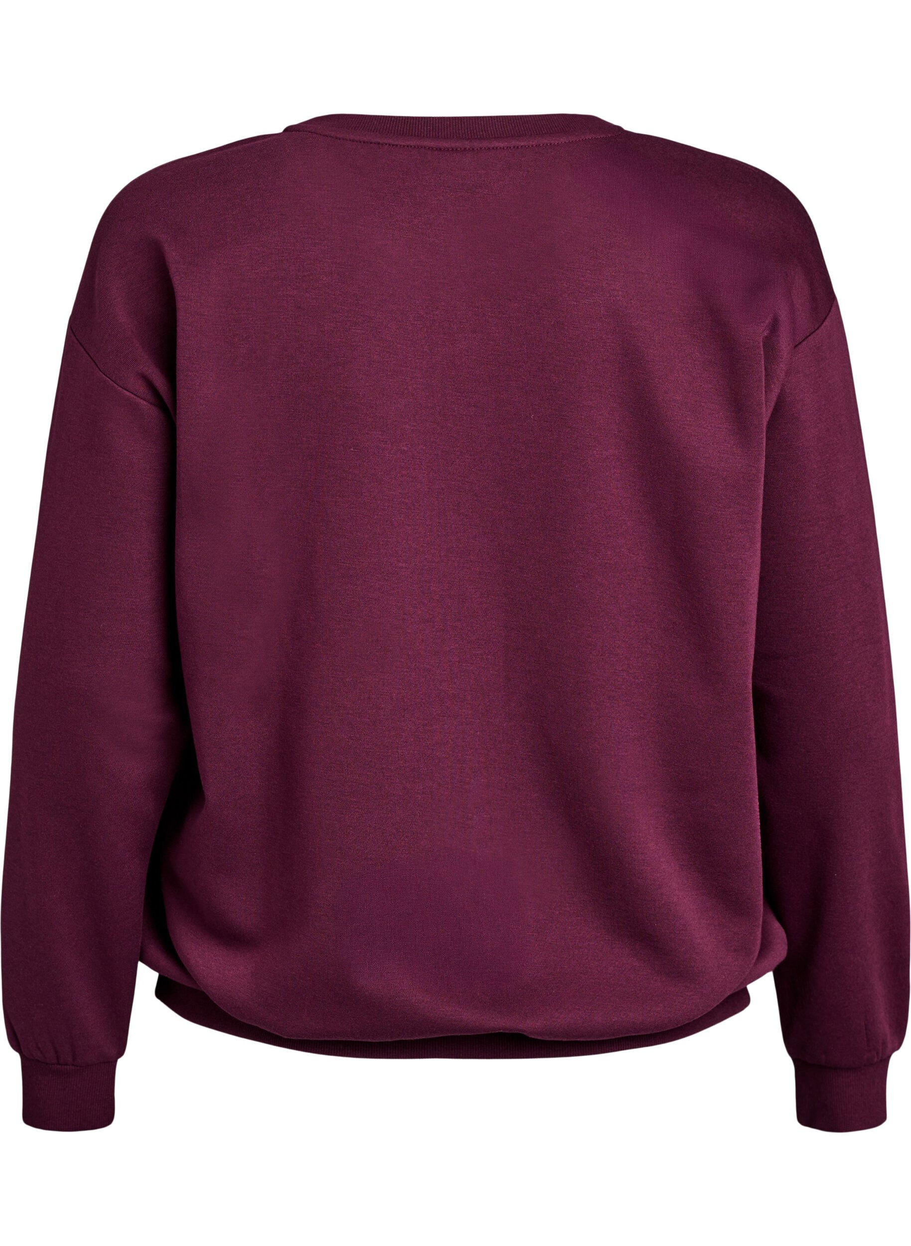 Zizzifashion Sweatshirt with text print, Red, Packshot image number 1