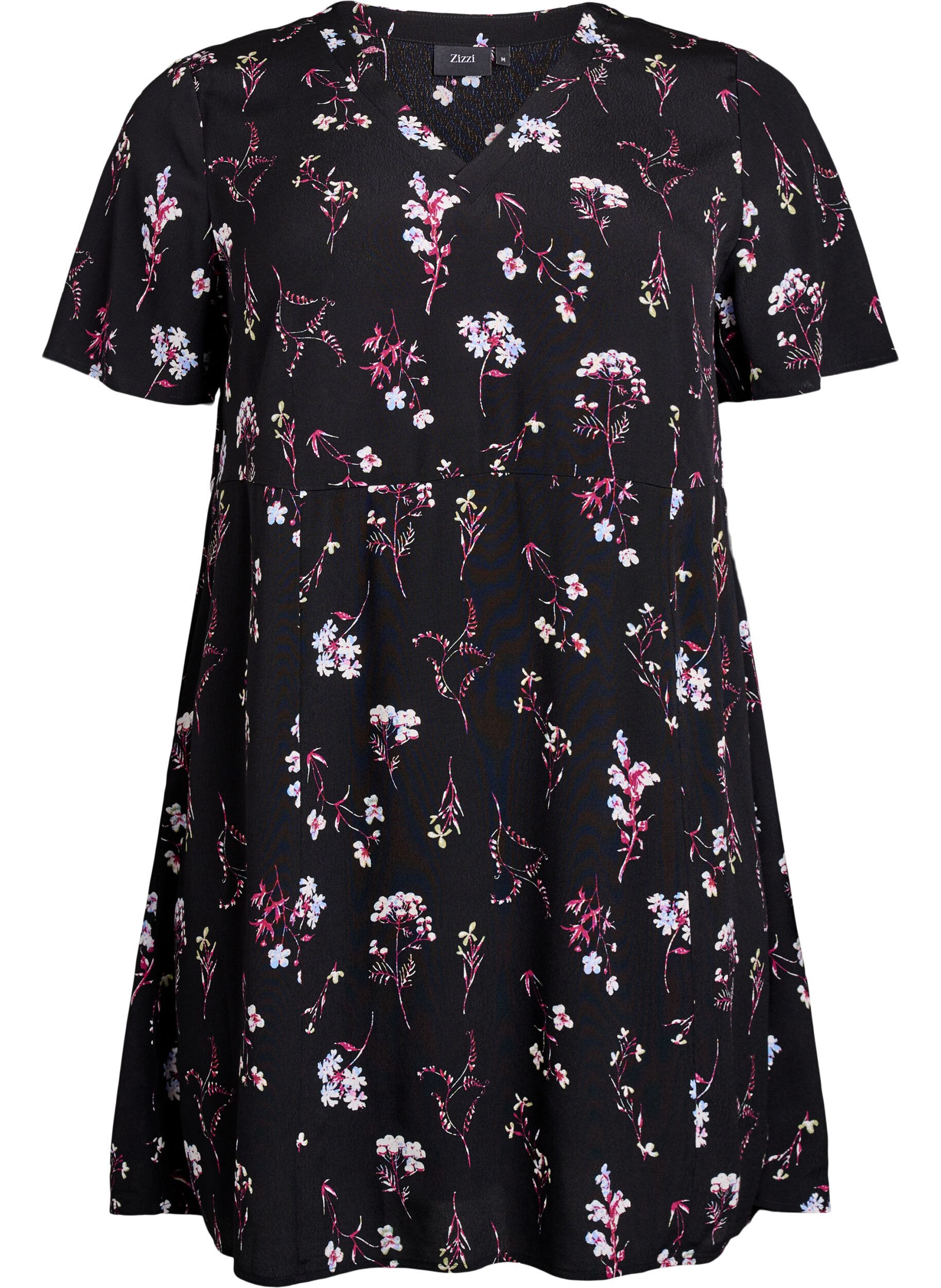 Short dress with floral print