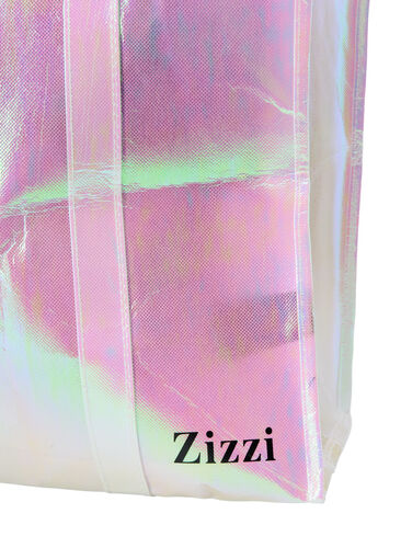 Shopping bag with zipper, Pink Metallic, Packshot image number 1
