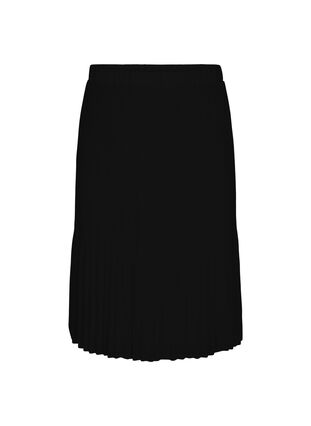 Pleated midi skirt, Black, Packshot image number 0