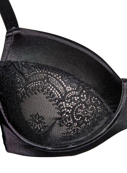 ZizzifashionFull coverage bra with lace and microfibre, Black, Packshot image number 2
