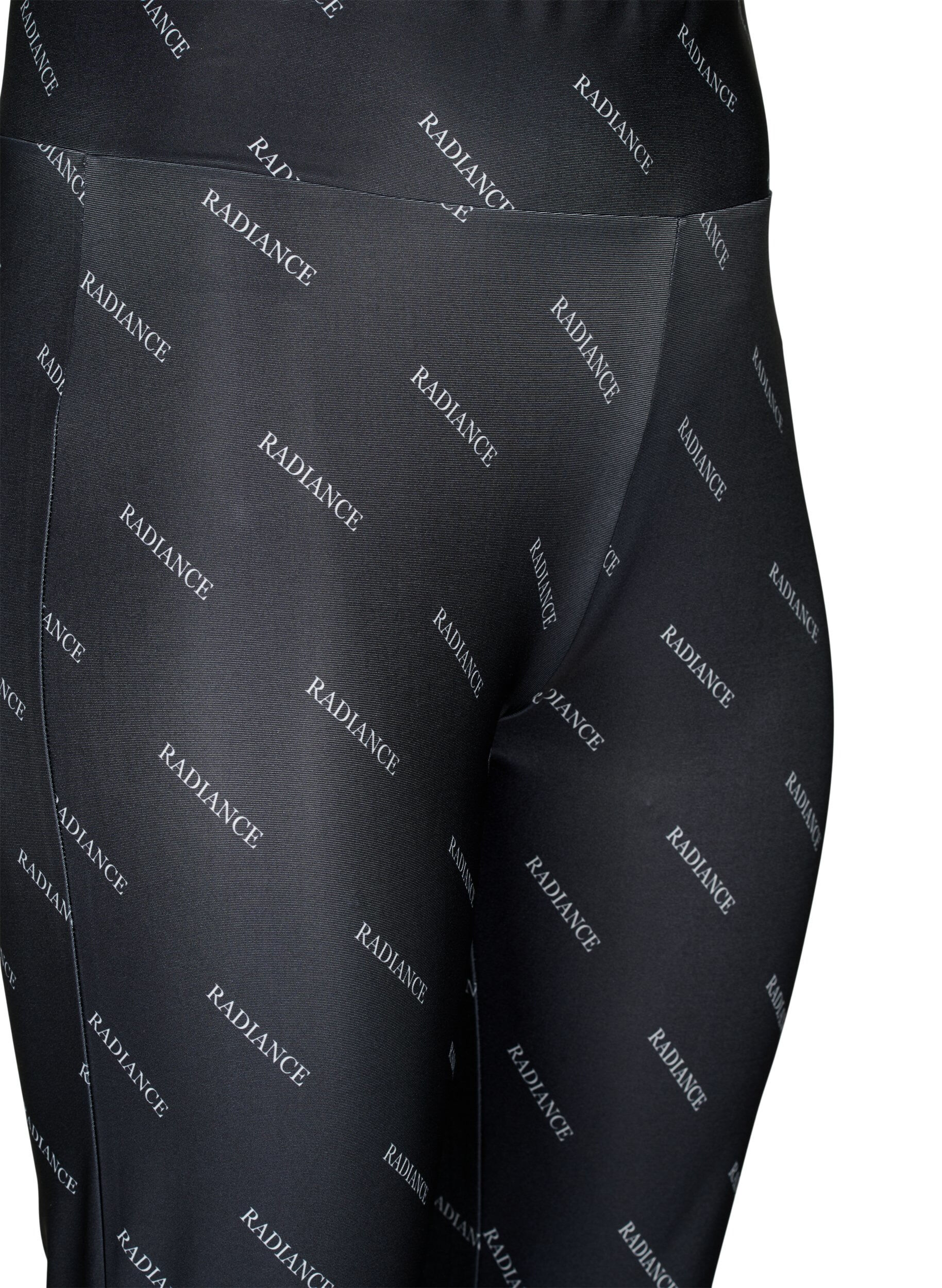 Zizzifashion Leggings with text print, Black Radiance, Packshot image number 2