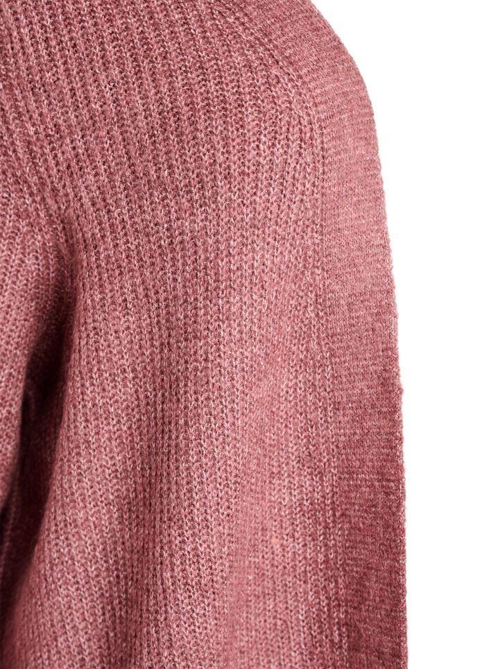 FLASH - Long ribbed cardigan with an open front, Rose, Packshot image number 2