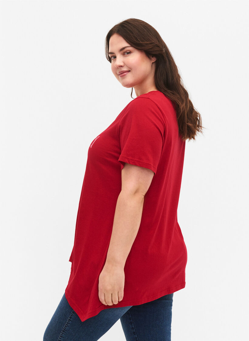 Cotton t-shirt with short sleeves, Barbados Cherry BLES, Model image number 1