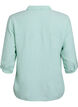 Shirt in linen and viscose with 3/4 sleeves, Green, Packshot image number 1