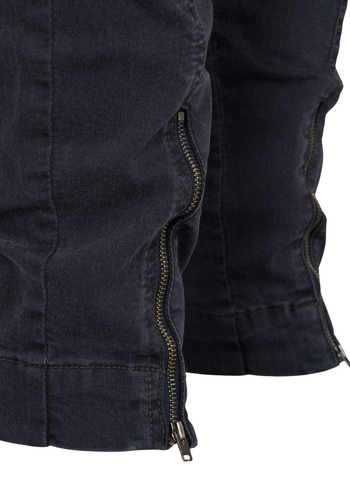Jeggings with zip detail, Grey Wash, Packshot image number 3