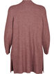 FLASH - Ribbed cardigan with slits, Rose Brown Melange, Packshot image number 1