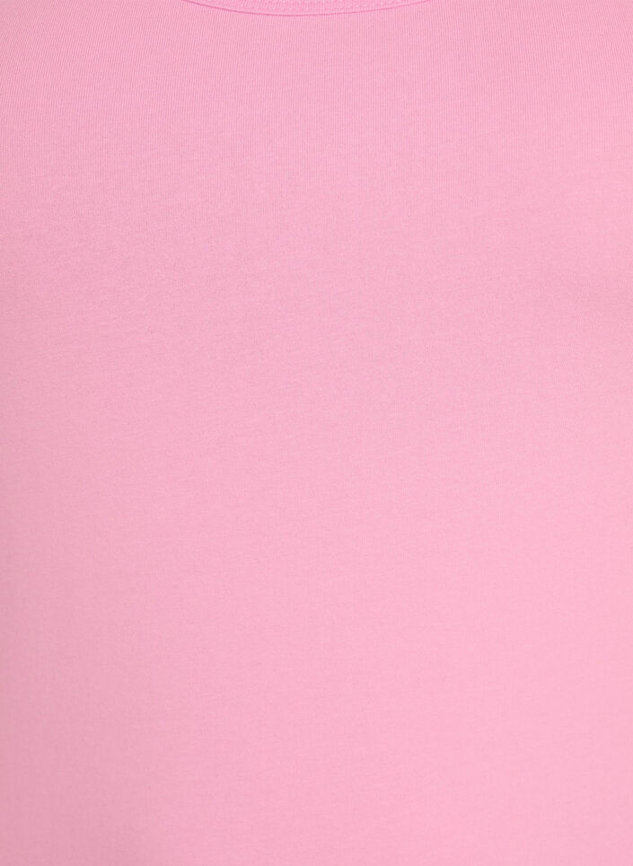 Solid color basic top in cotton, Pink, Packshot image number 2