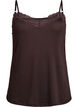 Ribbed jersey top with lace trim, Brown, Packshot image number 0