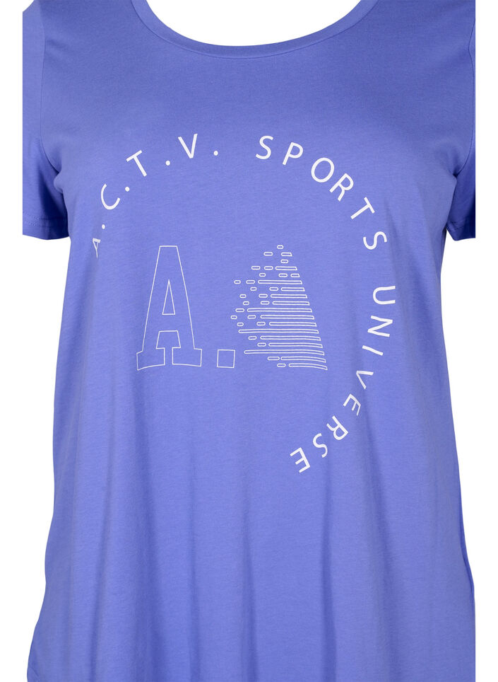 Sports t-shirt with print, Very Peri A.C.T.V, Packshot image number 2