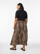 Viscose maxi skirt with smocking, Brown, Model image number 1