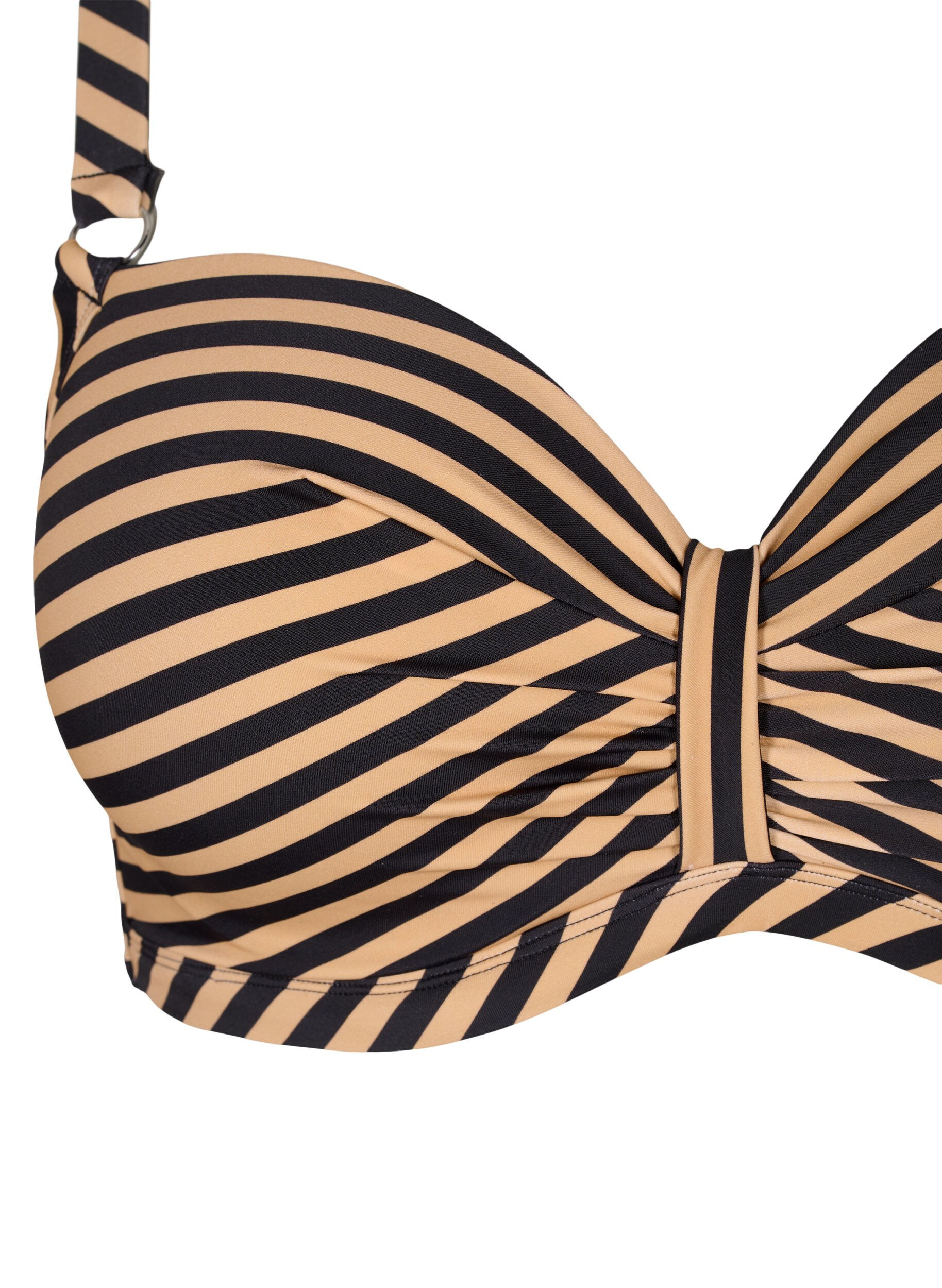 Zizzifashion Bikini top with underwire and pattern, Brown, Packshot image number 2