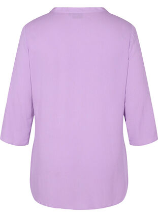 3/4 sleeve v-neck viscose blouse, Regal Orchid , Packshot image number 1