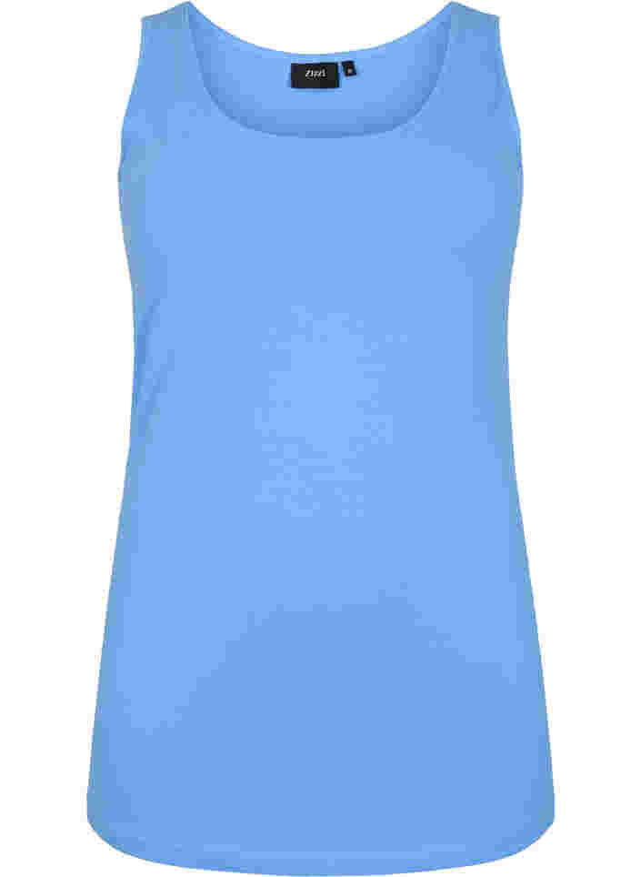 Cotton basic top, Ultramarine, Packshot image number 0