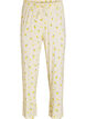 Pyjama trousers in soft jersey with high waist and fruit print, Yellow, Packshot image number 0