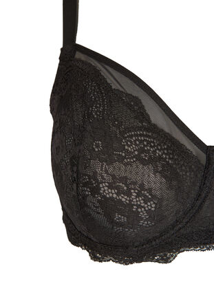 Figa bra with lace, Black, Packshot image number 2