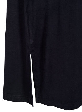 Short-sleeved nightie in viscose, Black, Packshot image number 3