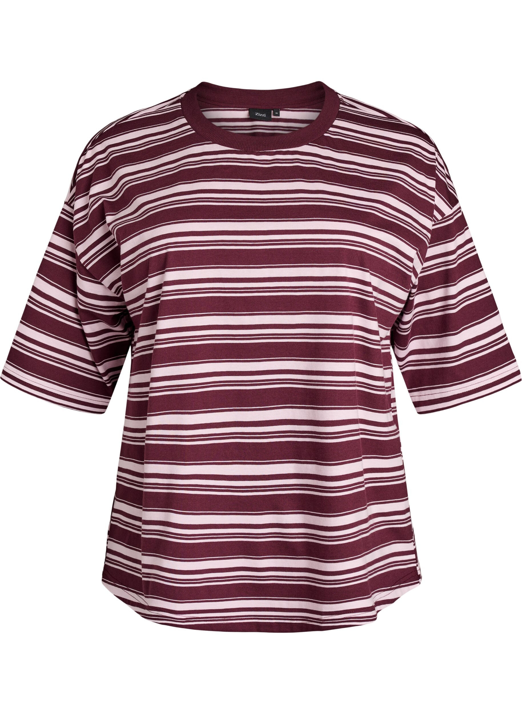 Boxy T-shirt with striped pattern
