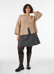 Wool blend cardigan with 3/4 sleeves, Beige, Model image number 1