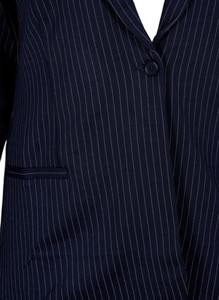 Pinstripe blazer with button closure, Navy Stripe, Packshot image number 2