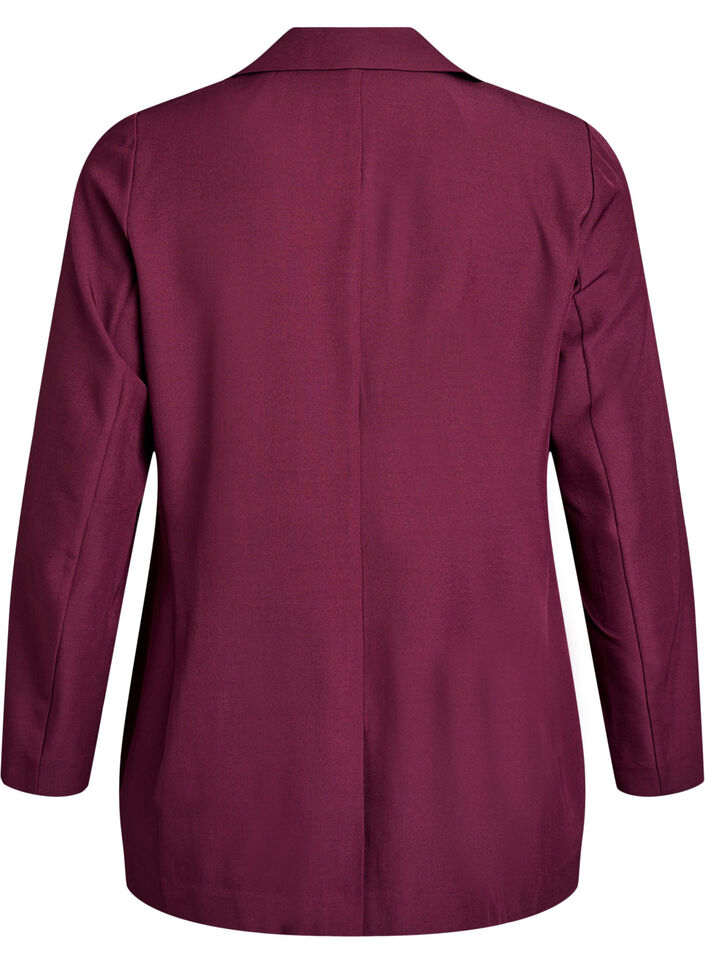 Blazer with pockets and slits, Dark Bordeaux, Packshot image number 1