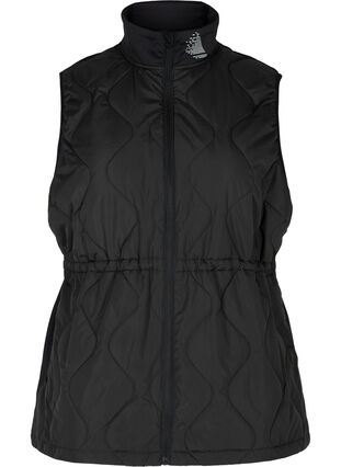 Vest with elasticated waist, Black, Packshot image number 0