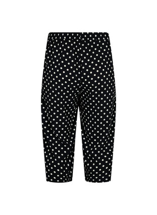 Culotte trousers with print, Black w. Dots, Packshot image number 1