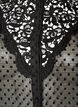 Shirt blouse with lace insert and dot pattern, Black, Packshot image number 2